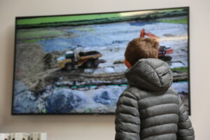 Child watching the Build Video